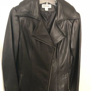 Black leather jacket